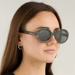 Gucci GG1722SA 005 BRAND NEW Sunglasses Transparent Dark Green Smoke Grey Unisex